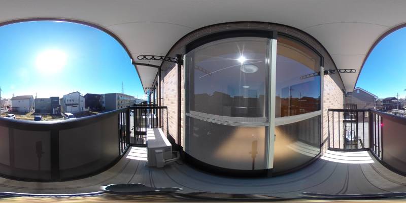 パノラマ画像バルコニー