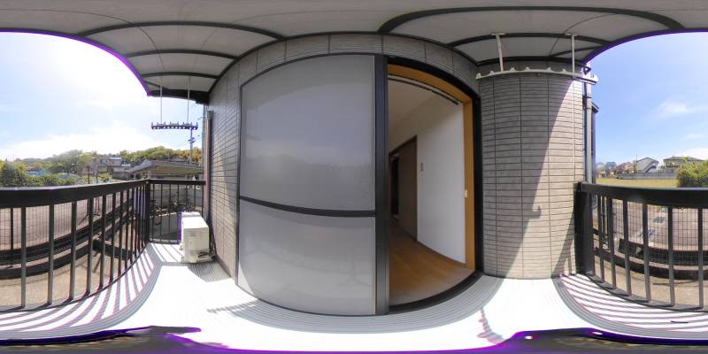 パノラマ画像バルコニー