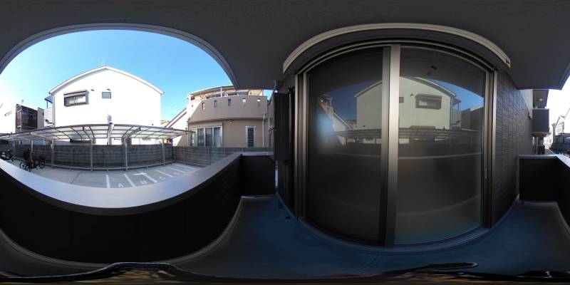 パノラマ画像バルコニー