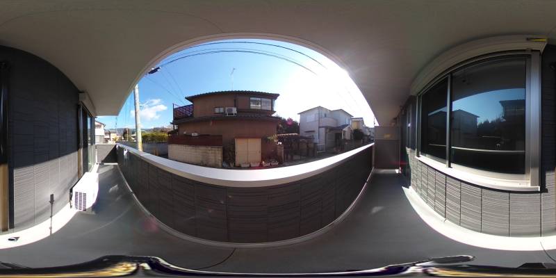 パノラマ画像バルコニー