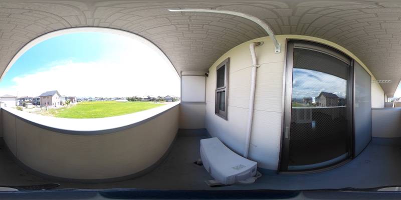 パノラマ画像バルコニー