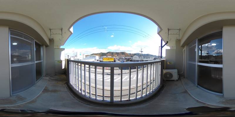 パノラマ画像バルコニー