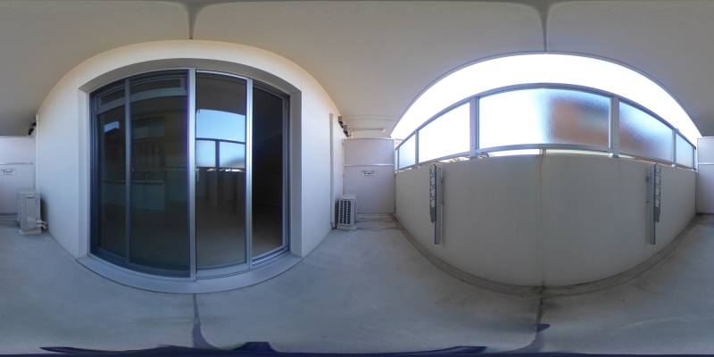 パノラマ画像バルコニー