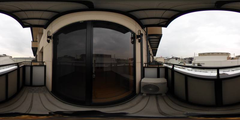 パノラマ画像バルコニー