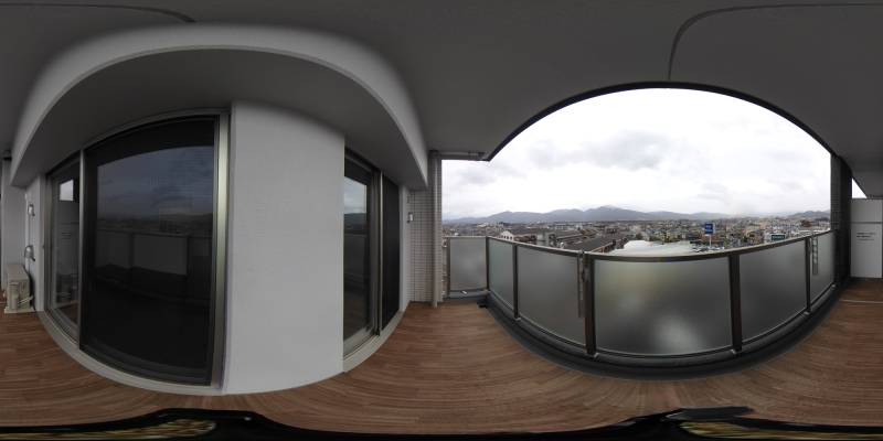 パノラマ画像バルコニー