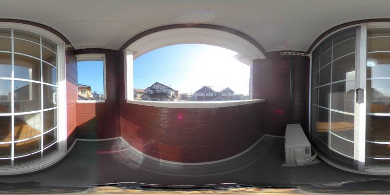 パノラマ画像バルコニー