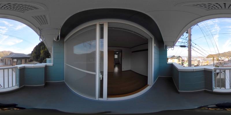 パノラマ画像バルコニー