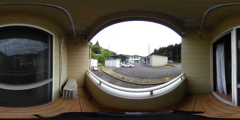 パノラマ画像バルコニー