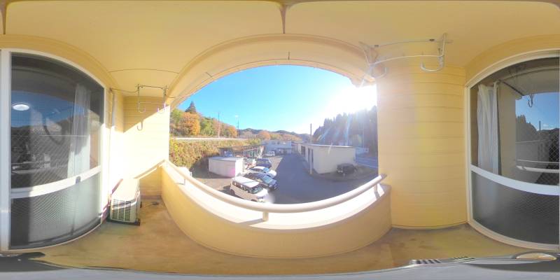 パノラマ画像バルコニー