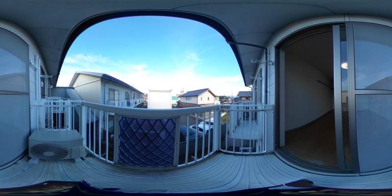 パノラマ画像バルコニー