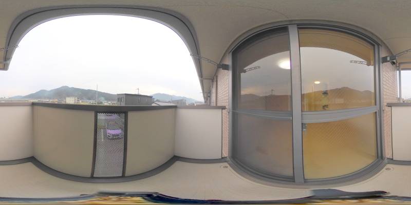 パノラマ画像バルコニー