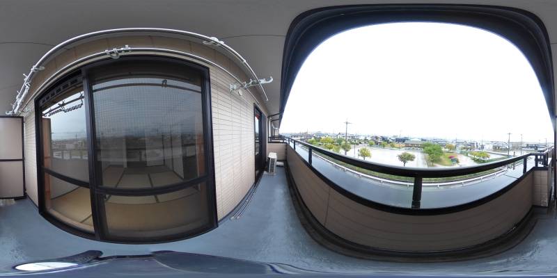 パノラマ画像バルコニー