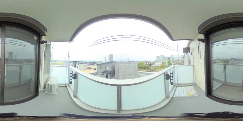 パノラマ画像バルコニー