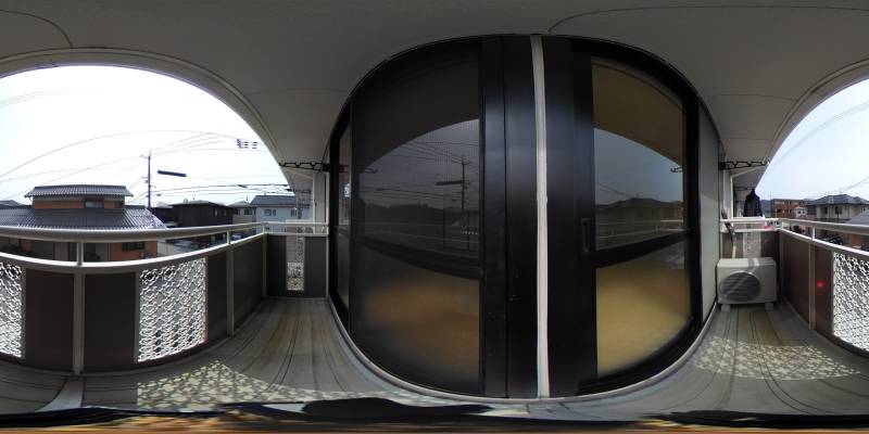 パノラマ画像バルコニー