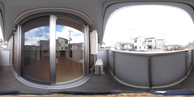 パノラマ画像バルコニー