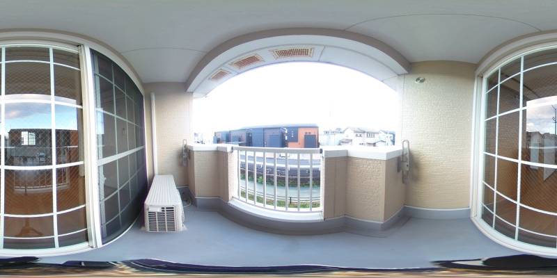 パノラマ画像バルコニー