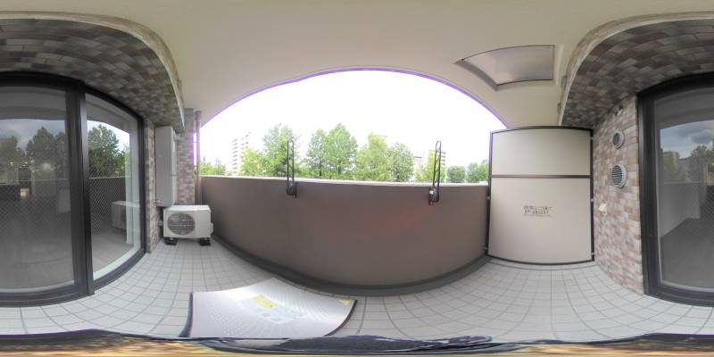 パノラマ画像バルコニー