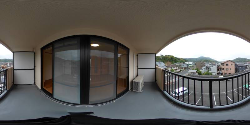 パノラマ画像バルコニー