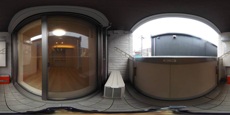 パノラマ画像バルコニー