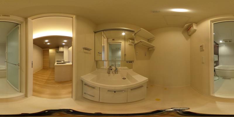 パノラマ画像洗面所