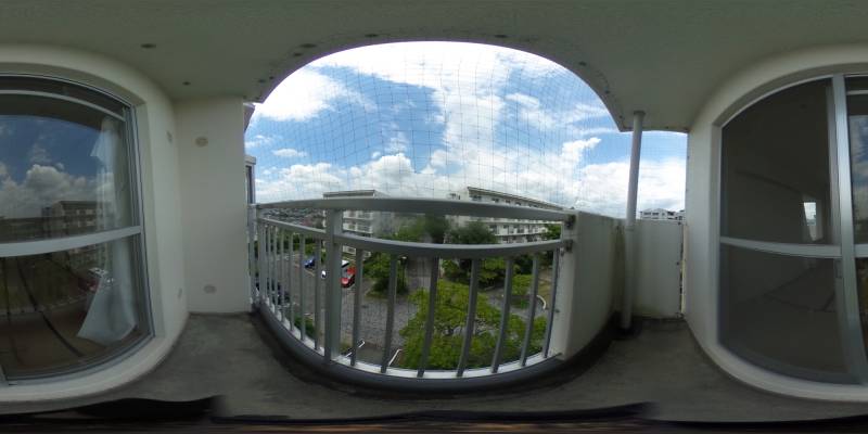 パノラマ画像バルコニー