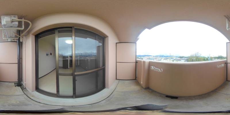 パノラマ画像バルコニー