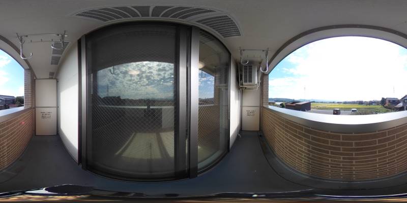 パノラマ画像バルコニー