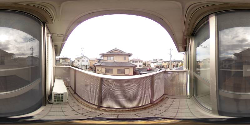 パノラマ画像バルコニー