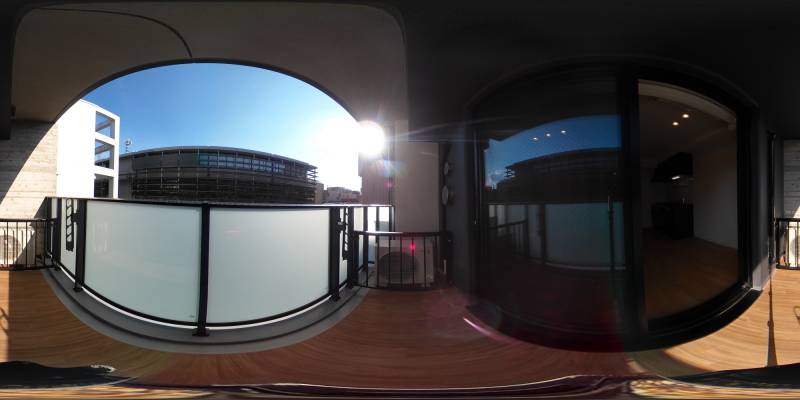 パノラマ画像バルコニー