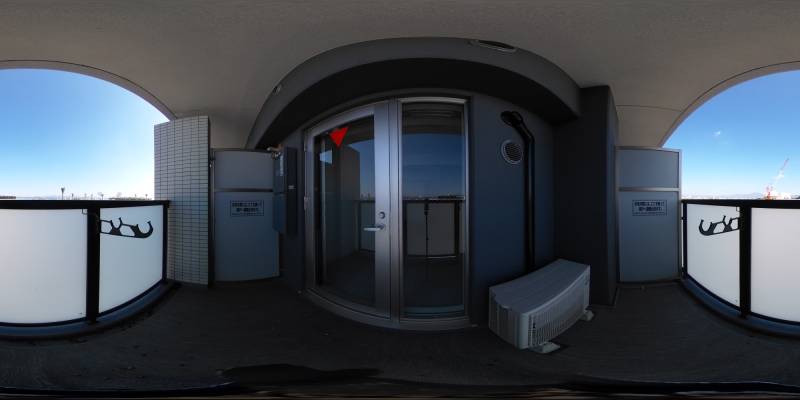 パノラマ画像バルコニー