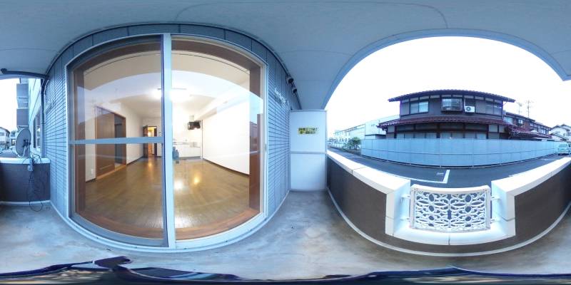 パノラマ画像バルコニー