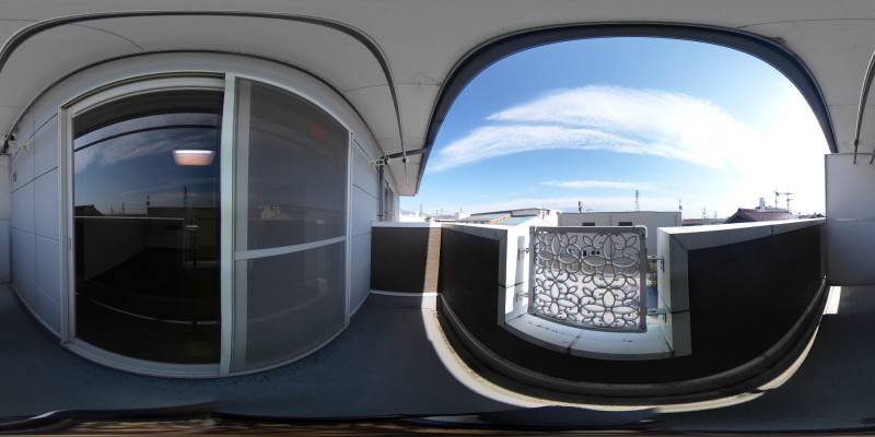 パノラマ画像バルコニー