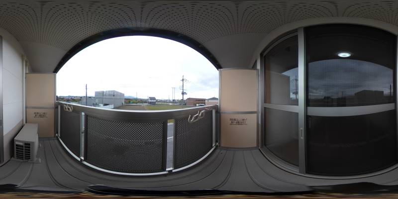 パノラマ画像バルコニー