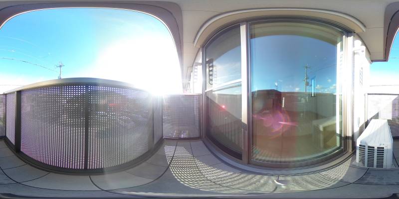 パノラマ画像バルコニー