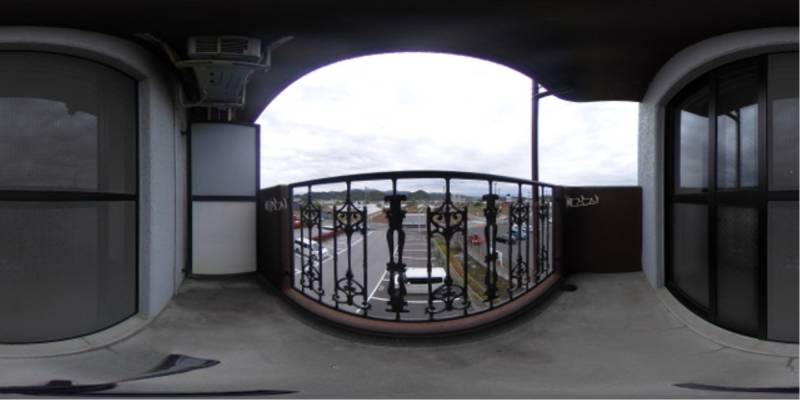 パノラマ画像バルコニー