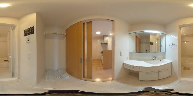 パノラマ画像洗面所