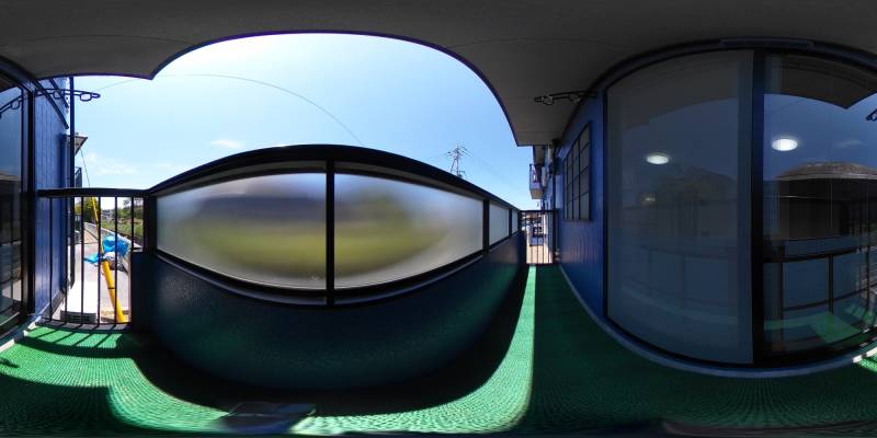 パノラマ画像バルコニー