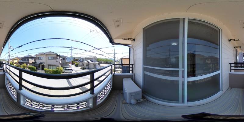 パノラマ画像バルコニー