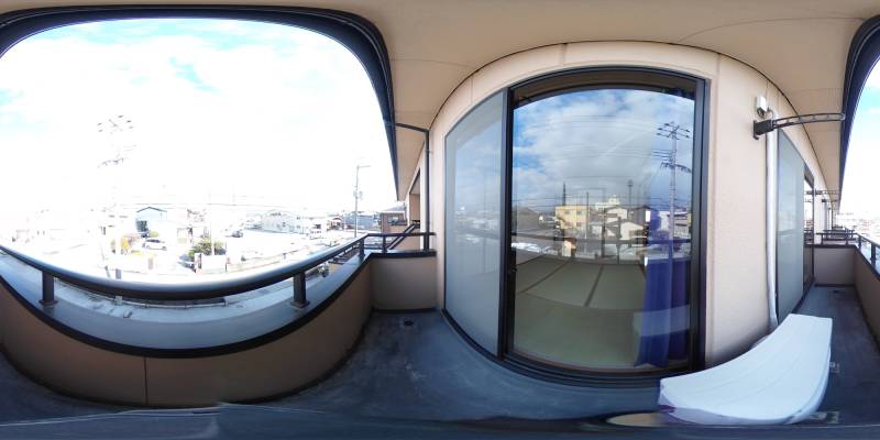 パノラマ画像バルコニー