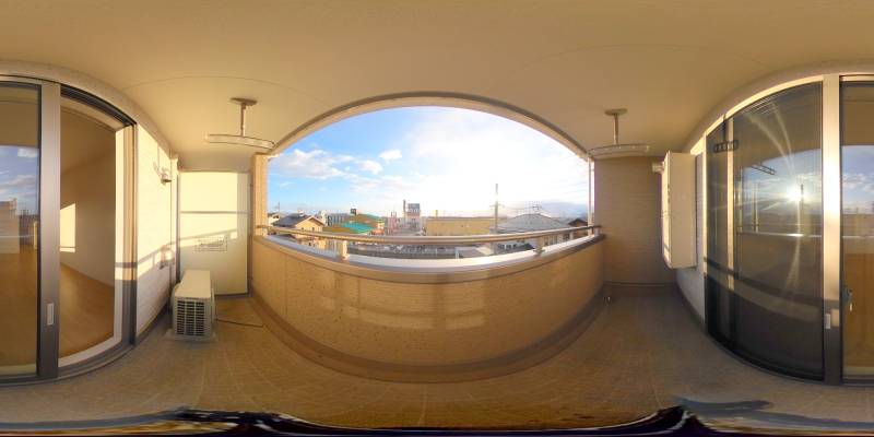 パノラマ画像バルコニー