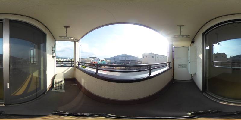 パノラマ画像バルコニー