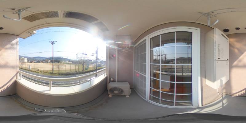 パノラマ画像バルコニー