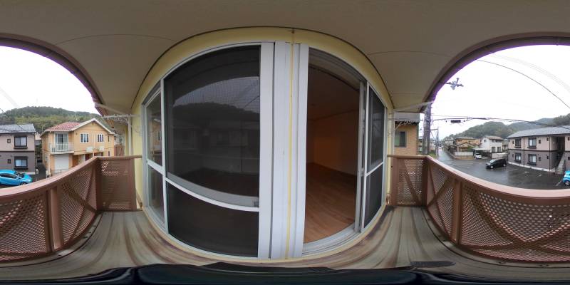 パノラマ画像バルコニー