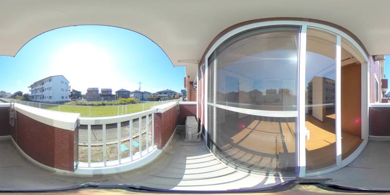 パノラマ画像バルコニー