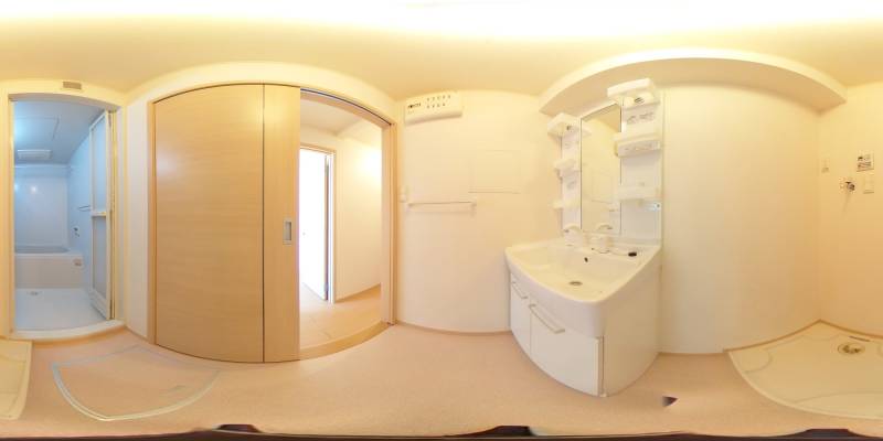 パノラマ画像洗面所