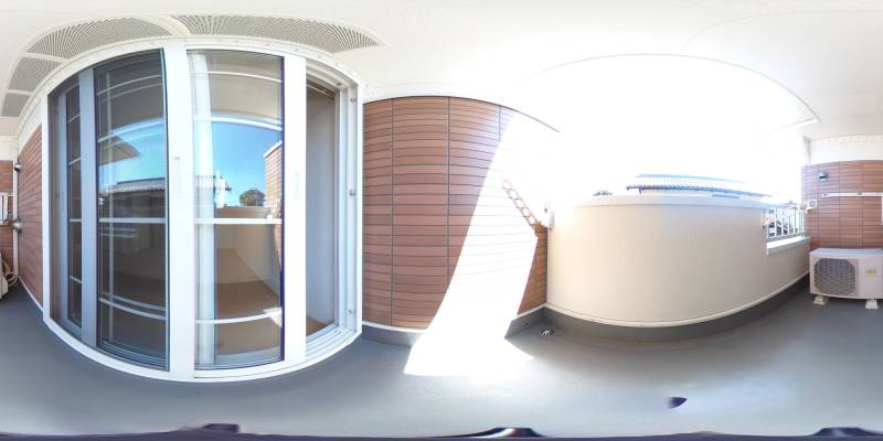 パノラマ画像バルコニー