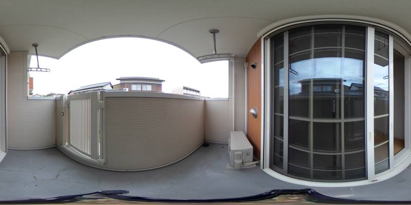 パノラマ画像バルコニー