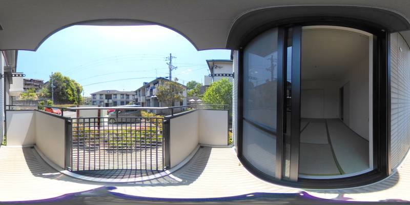 パノラマ画像バルコニー