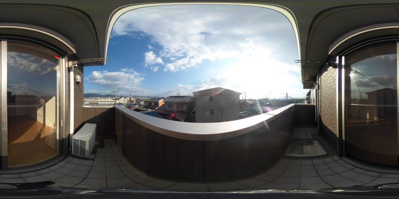 パノラマ画像バルコニー