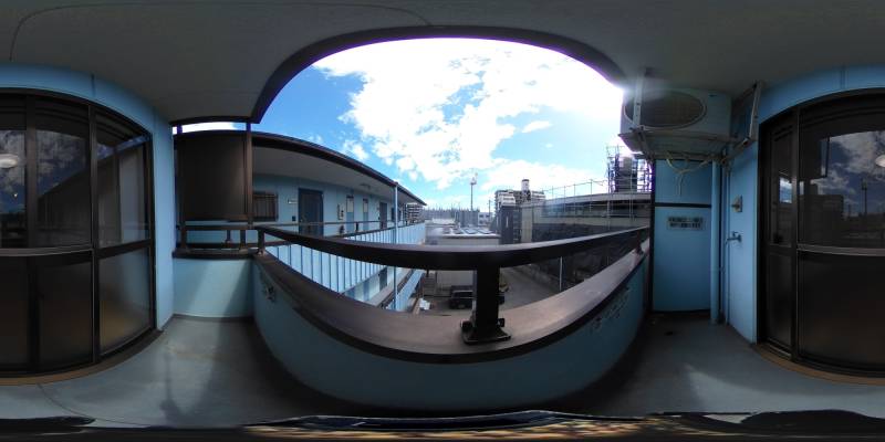 パノラマ画像バルコニー